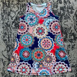 NWOT Mandala Flower Dress with Pockets Size 3XL